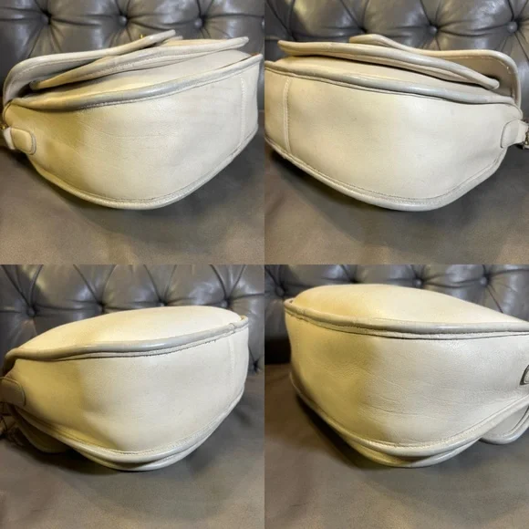 Vintage COACH Lenox Bone Crossbody / Shoulder Bag Made in US #9076 VTG Rare - Picture 10 of 17